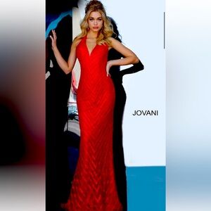 Jovani 00399A red gown $690 retail.